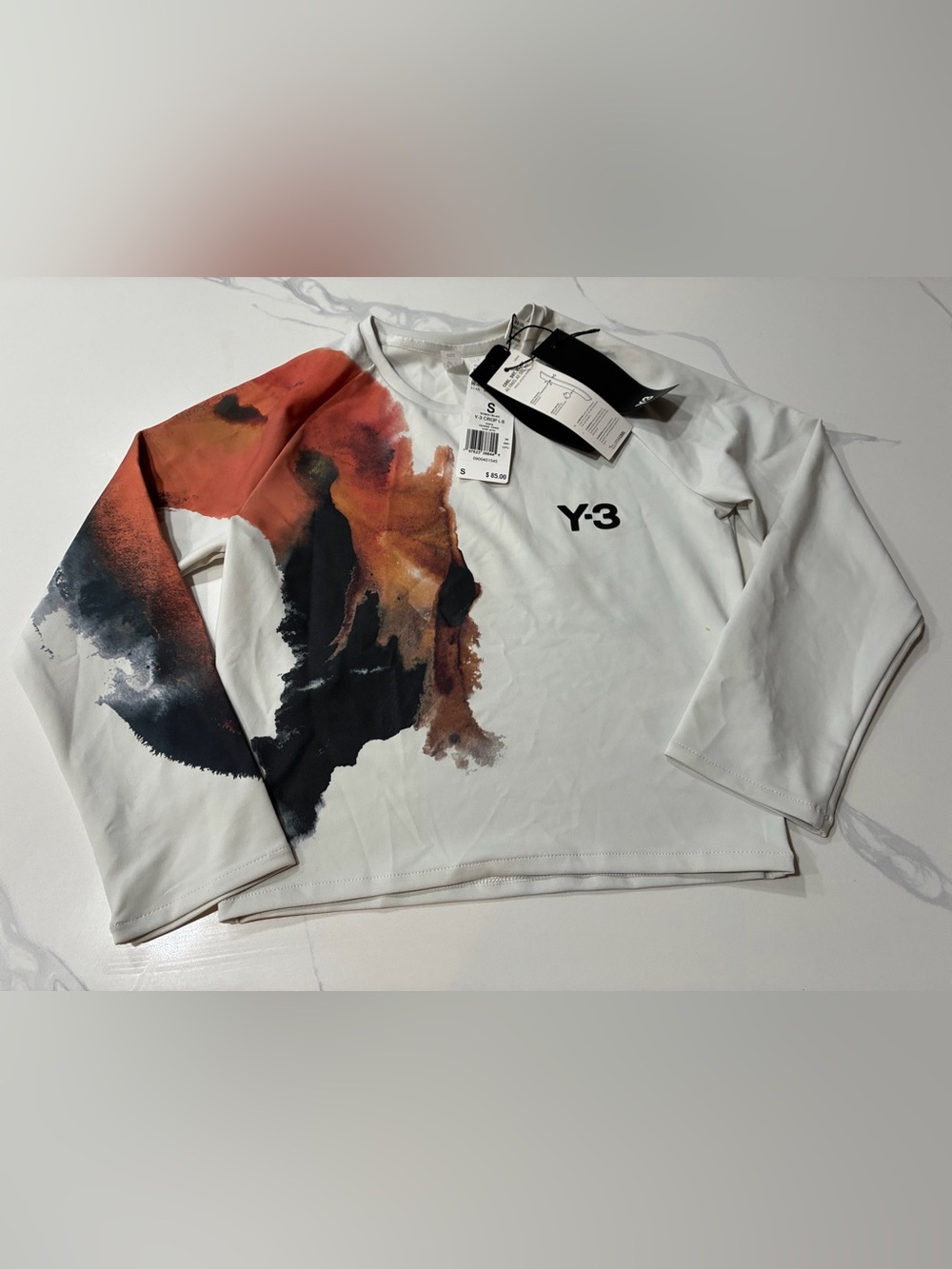 Adidas Y-3 Yohji Yamamoto Tennis Pro Cropped Long Sleeve (Small) Retails For $85